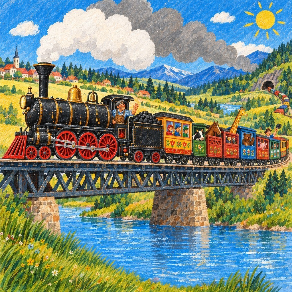 The Locomotive, a Polish children’s poem by Julian Tuwim